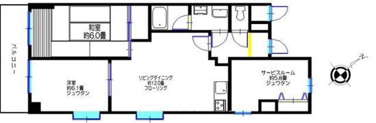 ホーユウパレス横浜羽沢の間取り画像