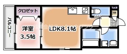 ジーメゾン寝屋川秦町ルシェールの間取り画像