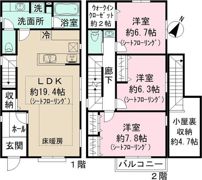 世田谷区東玉川2丁目戸建賃貸 Eの間取り画像