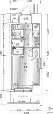 エスリード上本町北の間取り画像
