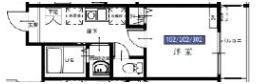 MELDIA新河岸の間取り画像