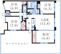 コスモシティ兵庫駅前の間取り画像