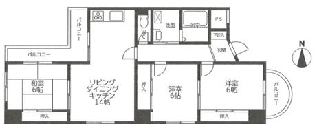 エクセル山手の間取り画像