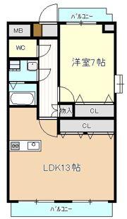 エスポワール竹越の間取り画像
