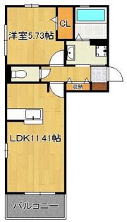 ラウンドシティ足原の間取り画像