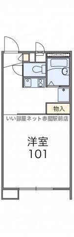 レオパレス花見ヶ浜の間取り画像