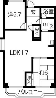 葛上マンションの間取り画像