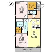 ﾛｲｼﾞｪﾝﾄﾊﾟｰｸｽ ﾚｲｸﾀｳﾝ Cの間取り画像