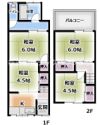 石原町貸テラスハウスの間取り画像