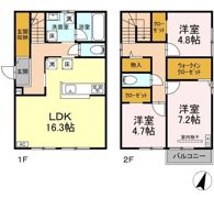 大野町2丁目戸建貸家の間取り画像