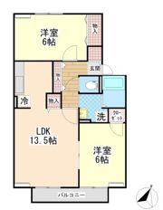 ハイカムール田中C棟の間取り画像