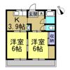 コーポ阪野の間取り画像
