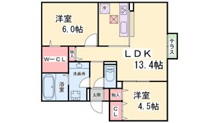 ラ・ヴェール鈴蘭の間取り画像