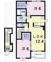 アプリコット Cの間取り画像