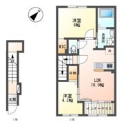 見沼区七里アパート新築工事の間取り画像