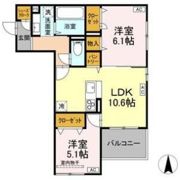 D-ROOM七曲Ⅱの間取り画像