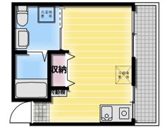 リカーナ粟生新家(大塩マンション)の間取り画像