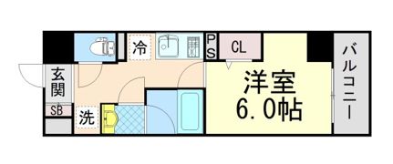 エスティライフ三宮東の間取り画像