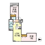 アンソレイエⅡの間取り画像