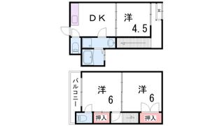 大内通1丁目貸家の間取り画像