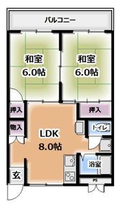 富士コーポラスの間取り画像