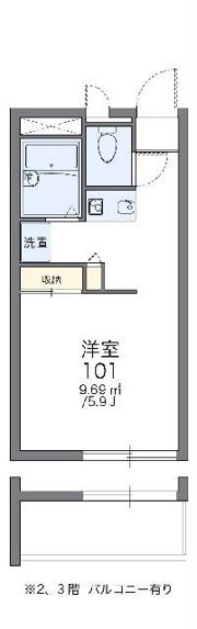 レオパレスケーンの間取り画像