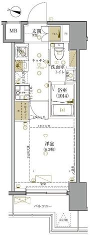 GROWS NISHI YOKOHAMAⅡの間取り画像