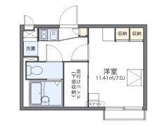 レオパレスフローラ中里の間取り画像