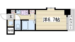 エステムコート神戸ハーバーランド前Ⅱの間取り画像
