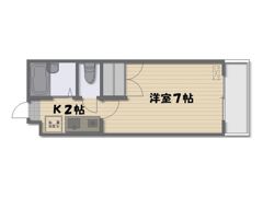 サンライズ三宅Ⅲの間取り画像