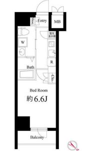 ハーモニーレジデンス横浜みなとみらい＃001の間取り画像