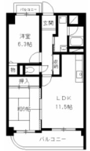 エスパシオ上新庄の間取り画像