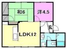 鷹子ハイツ 南棟の間取り画像