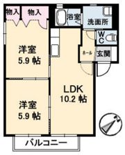 ラ パルテール旭川 壱番館の間取り画像