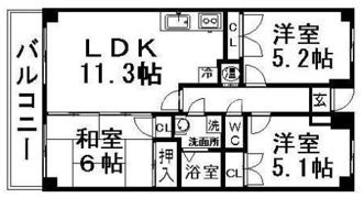 杉山第二マンションの間取り画像