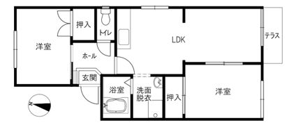 シェモア伏見Ⅱの間取り画像