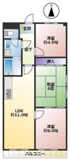 サニーフラット南浦和の間取り画像