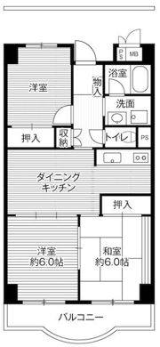 ビレッジハウス芝浦タワー1号棟の間取り画像