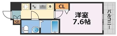 エグゼ難波WESTリバーの間取り画像