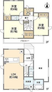 4208さいたま市三室25期4棟2号棟の間取り画像