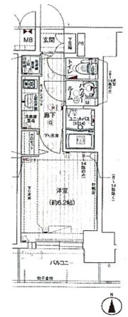 プレサンス扇町駅前の間取り画像