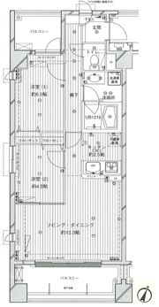 コスモリード西馬込の間取り画像