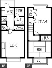 アメニティタウントモエ C棟の間取り画像