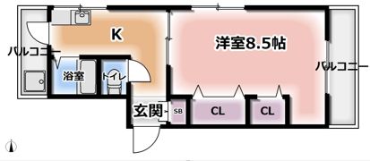 元町ハイツⅡの間取り画像