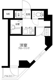 エクセリア早稲田Ⅱの間取り画像