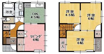 北野貸家Bの間取り画像