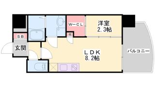 セレニテ三宮プリエの間取り画像