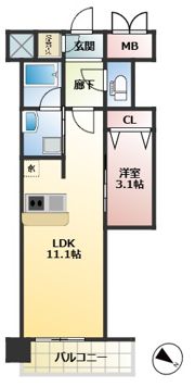 リビオメゾン新大阪の間取り画像