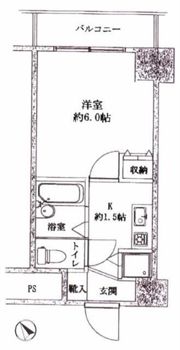 スカイコート三田慶大前の間取り画像