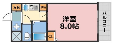 エステムコート心斎橋EASTエリジオンの間取り画像